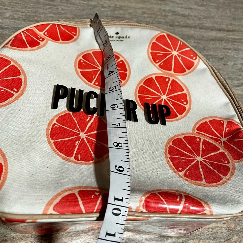 Kate Spade Citrus Print Pucker Up Cosmetic Pouch